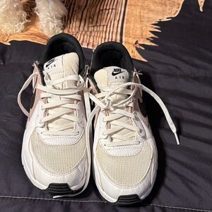 Nike Air Women's Cream and Black Sneakers